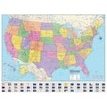 Universal Map Group Llc Universal Map 29182 US Advanced Political Rolled Map - Laminated 29182